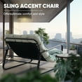 thumbnail image 3 of HomeMiYN Patio Outdoor Lounge Chair,Oversized Comfy Sling Recliner Chair,Support 500lbs with Extra Thick Puffy Cushion,Modern Outside Furniture Set for Backyard,Garden,Porch,Poolside,Teal Blue/Grey, 3 of 9