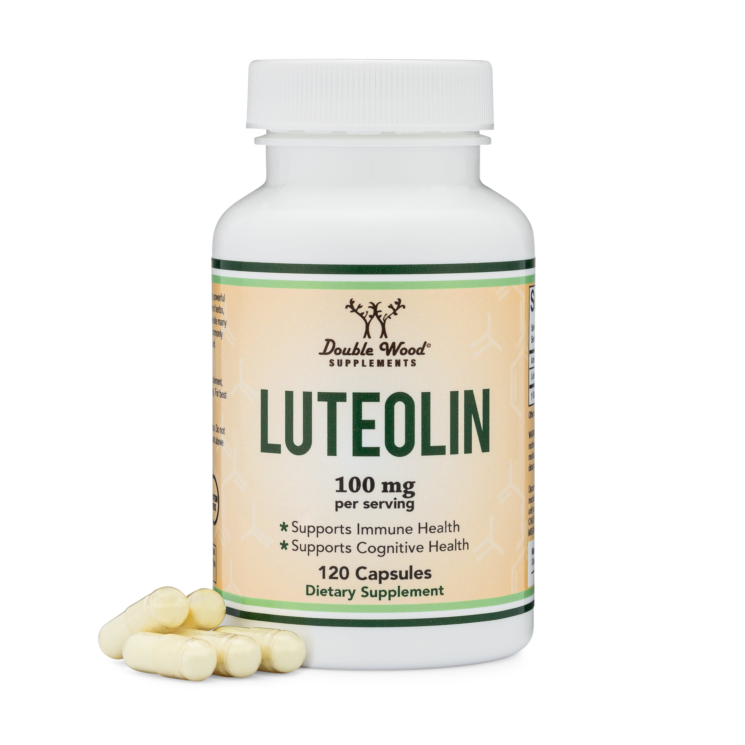 Luteolin Supplement 100mg Servings (120 Capsules, Manufactured in The