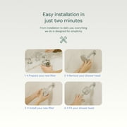 Aquabliss Daily Essential+ SF500 Heavy Duty Shower Filter – 44% More Filter Media, Reduces Chlorine & Sediment – Well Water Compatible - Chrome