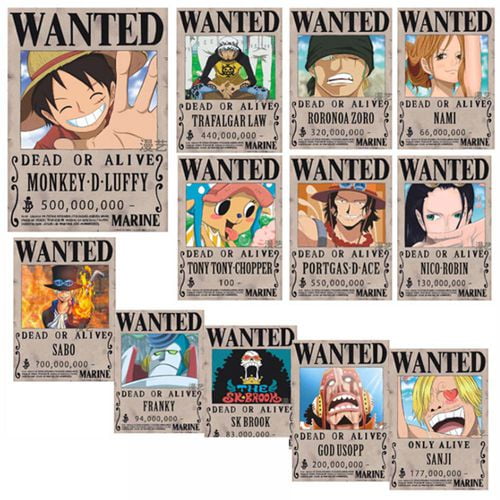 Akoada One Piece Luffy Anime Poster Anime Reward Order Wanted Wallpaper Stickers Poster Walmart Com Walmart Com