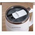 thumbnail image 2 of 304 Stainless Steel Mug Simple Office Tea Cup With Lid Insulation Practical Portable Lazy Rotating Mug, 2 of 8