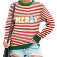 thumbnail image 7 of Jsaierl Christmas Sweatshirts for Women Cute Xmas Graphic Sweatshirt Oversized Pullover Sweater Tops Round Neck Dressy Casual Long Sleeve Shirts Christmas Gifts, 7 of 7