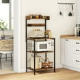 thumbnail image 2 of HOMCOM Kitchen Bakers Rack with Power Outlet, Adjustable Shelves and Hooks, 2 of 10