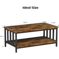 thumbnail image 3 of Farmhouse Coffee Table with Storage - Rustic Brown Finish, 3 of 7