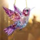 thumbnail image 5 of Adorno artístico Sky Stained Adornos navideños 2D con alas dobles Suncatcher Diseño de pájaros, 5 of 6