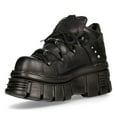 thumbnail image 5 of NEW ROCK 106N-S52 TOWER SHOES Metallic Black Leather Biker Punk Gothic Boots 41, 5 of 6