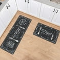 thumbnail image 2 of Anti Fatigue Comfort Kitchen Standing Desk Mat Decorative Ergonomic Floor Pad Kitchen Rug Waterproof Stain Resistance Non Slip Kitchen Set, 17.3''''x27.6''''+17.3''''x47.2'''', Eat Well, 2 of 6