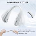 thumbnail image 2 of Ventilador de cuello, ventiladores de cuello personales manos libres para su cuello, ventilador de cuello portátil recargable, hasta 10 horas de uso ajustable 3 velocidades, (blanco), 2 of 5