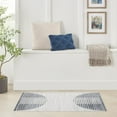 thumbnail image 5 of Nourison Astra Machine Washable Geometric Ivory Blue 4' x 6' Area Rug (4x6), 5 of 8