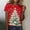 5-Multicolor, variant on Christmas T Shirt for Women Xmas Tree Graphic Short Sleeve Casual Holiday Tops Summer Crewneck Blouse