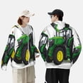 thumbnail image 4 of Balery big farm tractor Sudadera ligera de manga larga con capucha y protección solar UPF 50+ para hombre y mujer, ideal para pesca y running-X-Large, 4 of 7