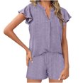 thumbnail image 2 of Ichuanyi liquidación moda femenina sexy verano manga casual de manga corta camiseta de empalme de dos piezas set de dos piezas ICHUANYI WER202308213086, 2 of 7