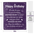 thumbnail image 6 of Birthday Gifts for Women Sister Girls Wife, Best Friend Birthday Gifts, Happy Birthday Decorations, Gifts for Women Birthday Unique, Womens Birthday Gift Ideas, Throw Blanket Purple 50x60, 6 of 6