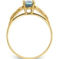 thumbnail image 2 of 14K Yellow Gold Madi K Synthetic Aquamarine Ring (Size 5) Made In United States gk277, 2 of 5