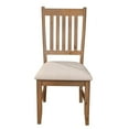 thumbnail image 2 of Tess 24 Inch Set of 2 Dining Side Chair Slatted Back Beige Cushion Brown, 2 of 6
