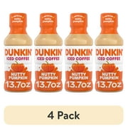 (4 pack) Dunkin' Nutty Pumpkin Iced Coffee Single Bottle, 13.7 fl oz