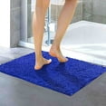 thumbnail image 6 of Tkrady Sapphire Blue Bathroom Rug Non Slip Bath Mat (50Ã80cm) Water Absorbent Super Soft Shaggy Chenille Machine Washable Dry Extra Thick Absorbant Small Plush Carpet for Shower Floor, 6 of 6