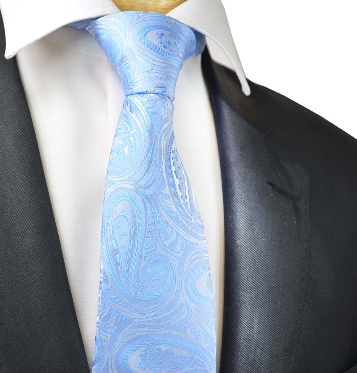 Classic Light Blue Paisley Men's Ties