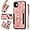 Pink, variant on for iPhone 11 Phone Case Card Holder,Wallet Ring Stand,RFID-Blocking,Wrist Strap,Camera Protector,Leather Shockproof Protective  Flip Cover for iPhone 11 Cases (Black)