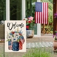 thumbnail image 2 of Patriotic Garden Flag 12x18 Inch Double Sided Mason Jar Flower American Yard Flag for Outsides, Celebration Summer Holiday Decorations, 2 of 6