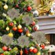 thumbnail image 4 of 16 piezas de decoración para árbol de Navidad, decoración navideña con purpurina para árbol de Navidad, adorno para árbol de Navidad, decoración navideña con purpurina, Navidad artificial, 4 of 4