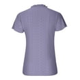 thumbnail image 4 of TIHLMK T Shirts for Women Purple Women Fashion Leisure Solid Short Sleeve V-Neck Blouses Gift for Womens Tops, 4 of 8