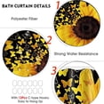 thumbnail image 7 of 4Pcs Sunflower Shower Curtain and Rug Sets Bathroom Decor, Waterproof Shower Curtain with Hooks and 3Pcs Toilet Cover Mat Set, 7 of 7