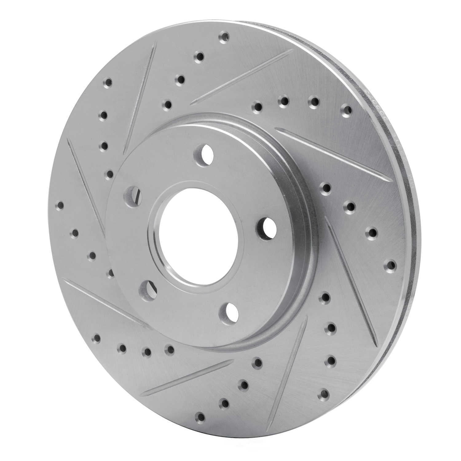 Dynamic Friction Company 631-54217L DFC Brake Rotor - Drilled And Slotted - Silver