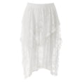 thumbnail image 4 of Arlun Womens Lace Long Skirts Elastic Asymmetrical Layered Hem Fashionable See-Through Flowy Skirts Floral Beach Holiday Maxi Skirt White XL, 4 of 4