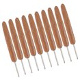 thumbnail image 4 of Ganchos de ganchillo, mango de bambú, agujas de coser, herramientas de bordado, una sola cabeza, 3,0 mm 10 Piezas Eigraketly HA006418-11, 4 of 6