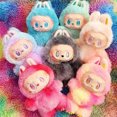 thumbnail image 5 of Labubu los monstruos latido del corazón Macaron esmalte cara caja ciega estatuilla de Pvc adorno de mesa muñeca Kawaii chico regalo de Navidad, 5 of 5