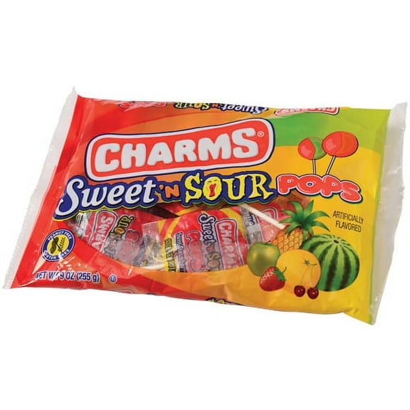 Charms Sweet and Sour Tropical Pops 9oz