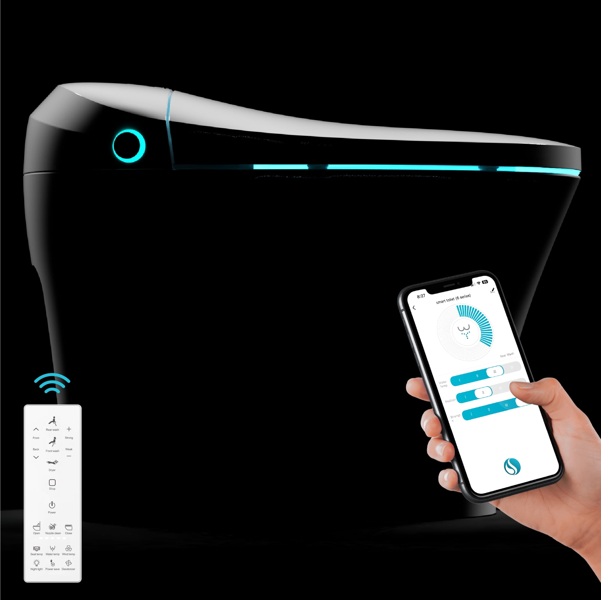 Swan S Pro Smart Bidet Toilet – Heated Seat, Auto Flush, Remote Control, Self-Cleaning Nozzle