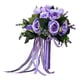 thumbnail image 5 of Ramos de dama de honor, ramos de boda, ramos de flores artificiales románticos. violetas, 5 of 9