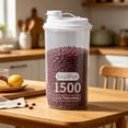 thumbnail image 1 of Frascos Herméticos para Almacenar Alimentos con Un Sellado Superior para Alimentos Secos, Granos y Especias: Recipientes Dispensadores de Plástico Reutilizables para La Cocina y Botes Herméticos para, 1 of 6