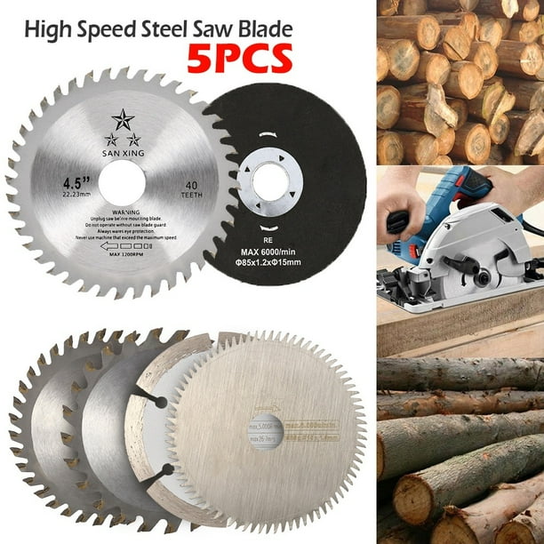 2/5pcs 4.5" Saw Blade Mixed 85MM High Speed Steel Saw Blade Set Wood