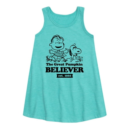 

Peanuts - The Great Pumpkin Believer - Toddler and Youth Girls A-line Dress