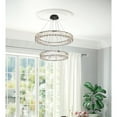 thumbnail image 3 of Monroe 28 inch LED double ring chandelier in black, 3 of 9