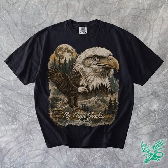 Jackie The Bald Eagle RIP Shirt, Fly High Jackie, Big Bear Bald Eagles, Viral Nest Cam Eagles, Eagle Lover California Wildlife Tshirt 2033