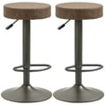 thumbnail image 1 of HOMCOM Tabourets de Bar Modernes Réglables, Ensemble de 2, Tabourets Pivotants, Brun, 1 of 10