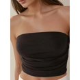 thumbnail image 5 of Strapless Ruffle Drape Crop Top, 5 of 7