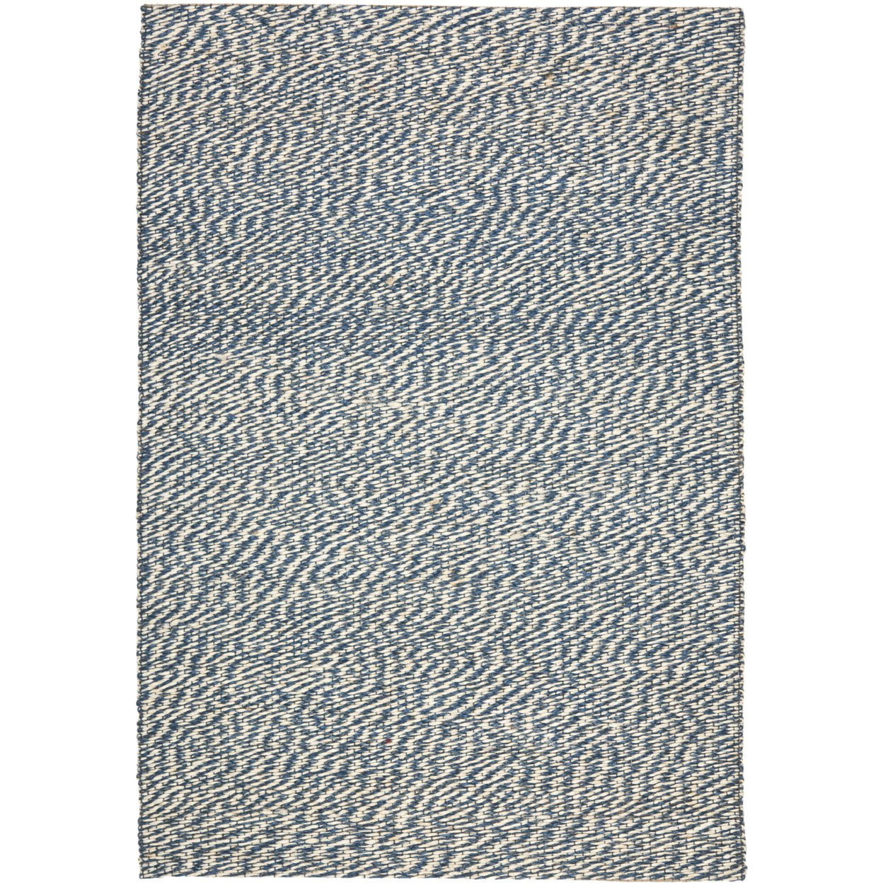 SAFAVIEH Natural Fiber Lars Braided Jute Runner Rug, Blue/Ivory, 2'6" x 8'