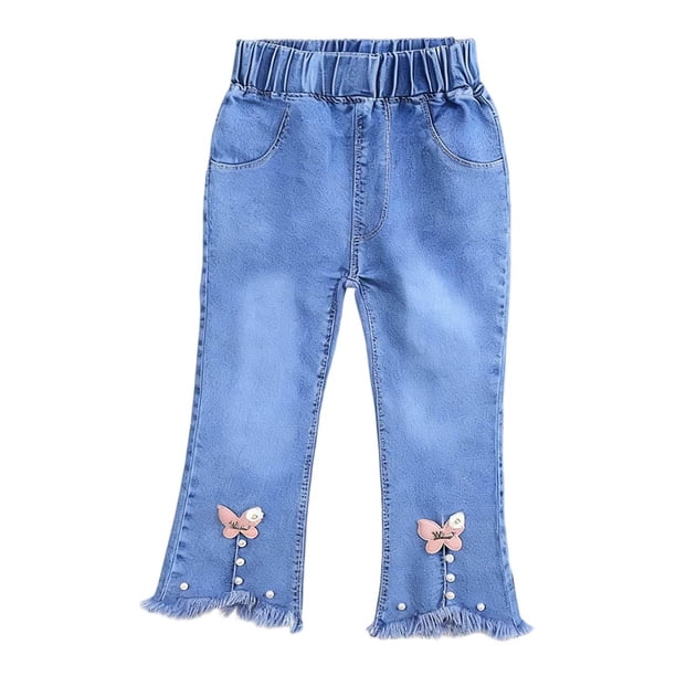 Pantalones vaqueros largos para niños, ropa para niñas, pantalones vaqueros de primavera, moda para niños grandes, pantalones ajustados de estilo occidental para niñas, pantalones vaqueros para niñas