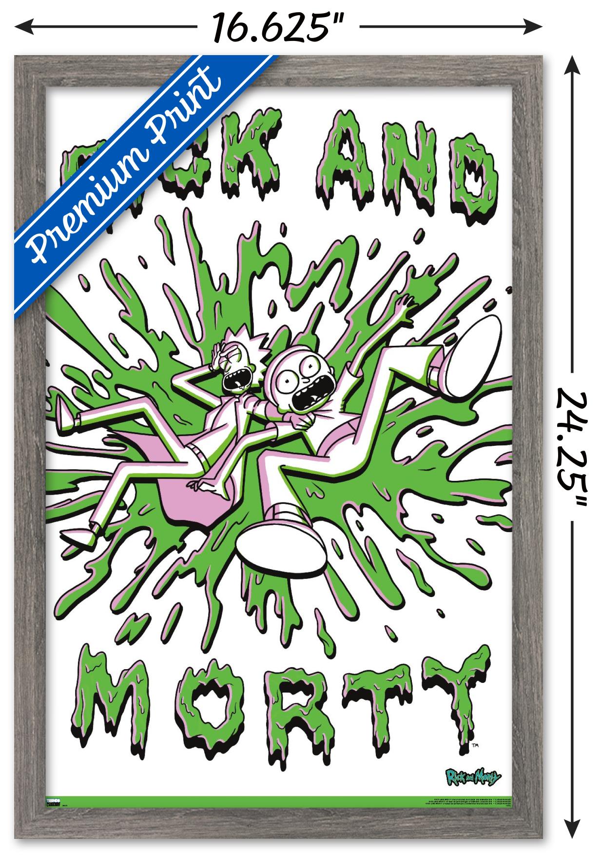 Rick And Morty - Acid Wall Poster, 14.725" x 22.375", Framed
