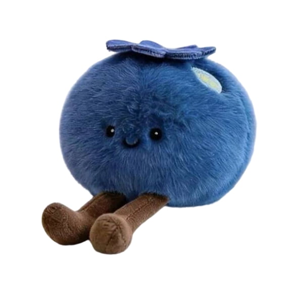 Loamitoy Keychain Pendant Plush Cartoon Blueberry Shape Decorative Keychain with Lanyard Backpacks Handbags Cars Wallets Pendant