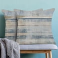 thumbnail image 2 of Boho Blue Grey Stripe Throw Pillow Covers 20x20 Inch Set of 2, Rustic Abstract Decorative Throw Pillow Covers Retro Stripe Linen Outdoor Cushion Cover for Sofa Couch Farmhouse Room Bed Decor, 2 of 7