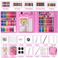 thumbnail image 2 of Faburo 230-Piece Kids Art Set with Double-Sided Trifold Easel, Coloring Drawing Supplies Gift for Kids Boys Girls, 2 of 7
