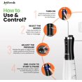 thumbnail image 2 of Cordless dental water flosser cleaner - 2 modes and 12 levels pressure floss oral irrigator, rechargeable portable 350 large capacity electric water flosser, home travel orthodontic care, 2 of 4