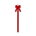thumbnail image 2 of Adornos navideños, adornos navideños, regalos navideños, lazo navideño, cinta para fotos, terciopelo rojo, para colgar en la ventana, decoración del hogar, lazo de terciopelo flocado., 2 of 9