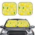 thumbnail image 2 of Naloa Bright Lemons Print 2-Piece Windshield Sunshade,Foldable Car Front Window Sun Shades,for Most Sedans SUV Truck-Large, 2 of 6